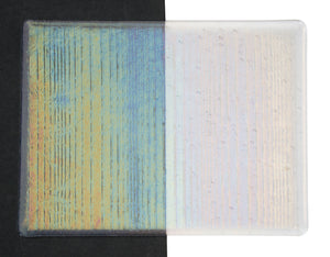 Large Sheet Glass - 1101-46 Clear, Accordion, Iridescent Rainbow - Transparent