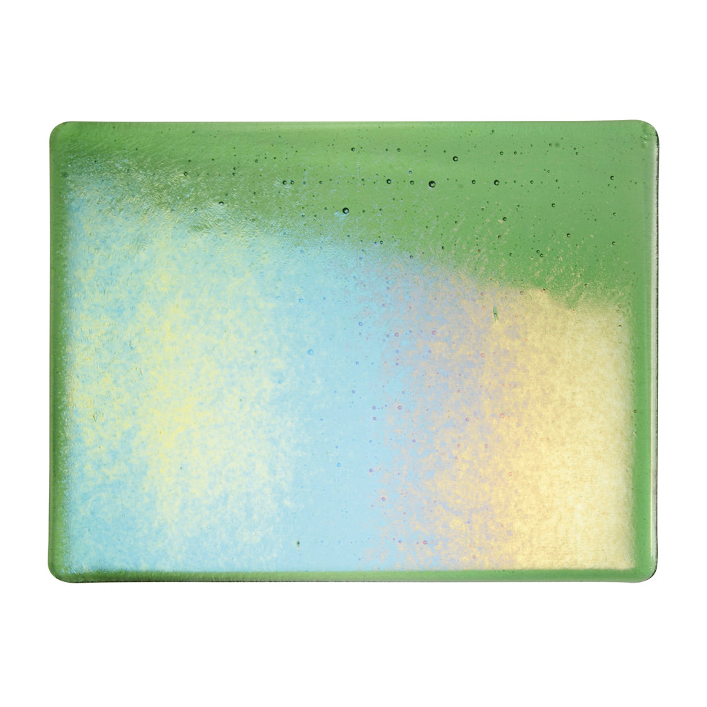 Sheet Glass - 1107-31 Light Green Iridescent Rainbow - Transparent