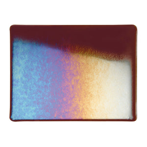 Large Sheet Glass - 1109-31 Dark Rose Brown Iridescent Rainbow - Transparent