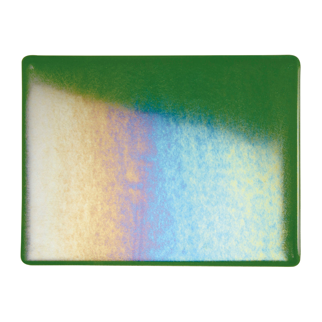 Large Sheet Glass - Aventurine Green Iridescent Rainbow - Transparent