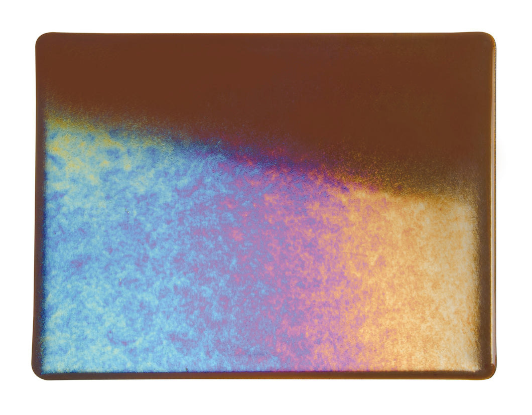 Large Sheet Glass - 1119-31 Sienna Iridescent Rainbow* - Transparent