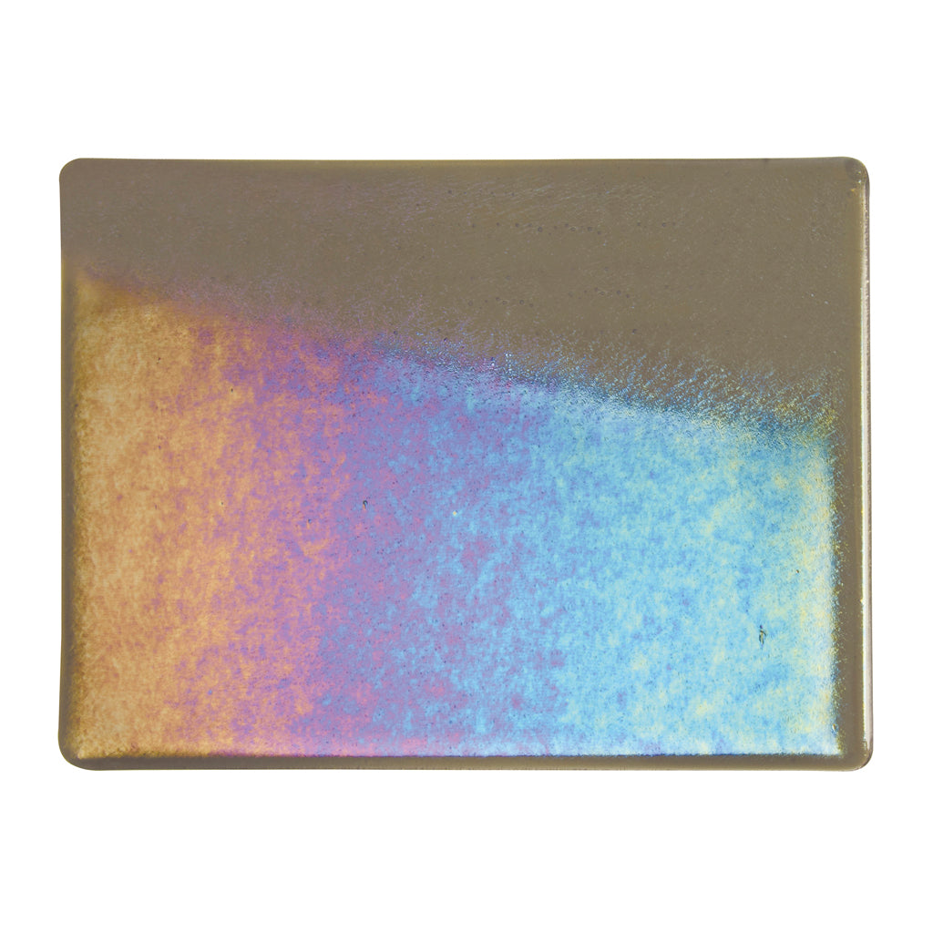 Large Sheet Glass - 1129-31 Charcoal Gray Iridescent Rainbow - Transparent