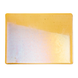 Large Sheet Glass - Medium Amber Iridescent Rainbow - Transparent