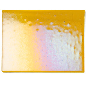 Large Sheet Glass - Dark Amber Iridescent Rainbow - Transparent