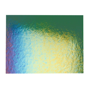Large Sheet Glass - 1145 Kelly Green Iridescent Rainbow - Transparent