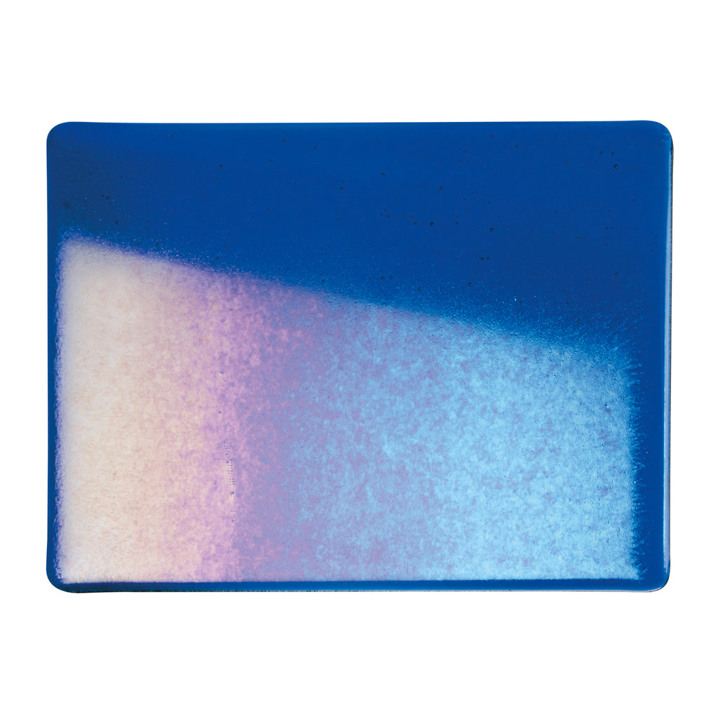 Large Sheet Glass - 1164-31 Caribbean Blue Iridescent Rainbow - Transparent