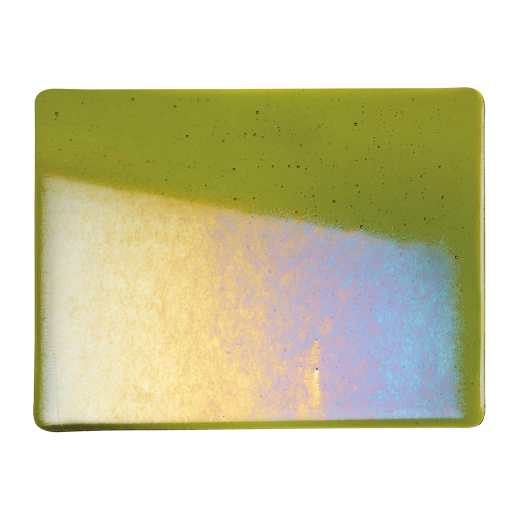 Large Sheet Glass - Pine Green Iridescent Rainbow* - Transparent