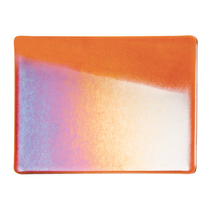 Large Sheet Glass - Sunset Coral Iridescent Rainbow* - Transparent