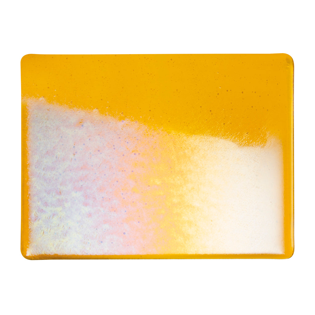 Large Sheet Glass - 1320-31 Marigold Yellow Iridescent Rainbow* - Transparent