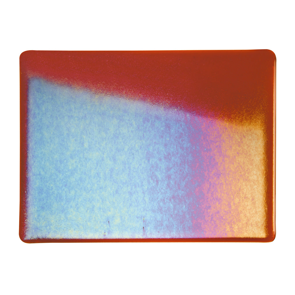 Large Sheet Glass - 1321-31 Carnelian Iridescent Rainbow* - Transparent