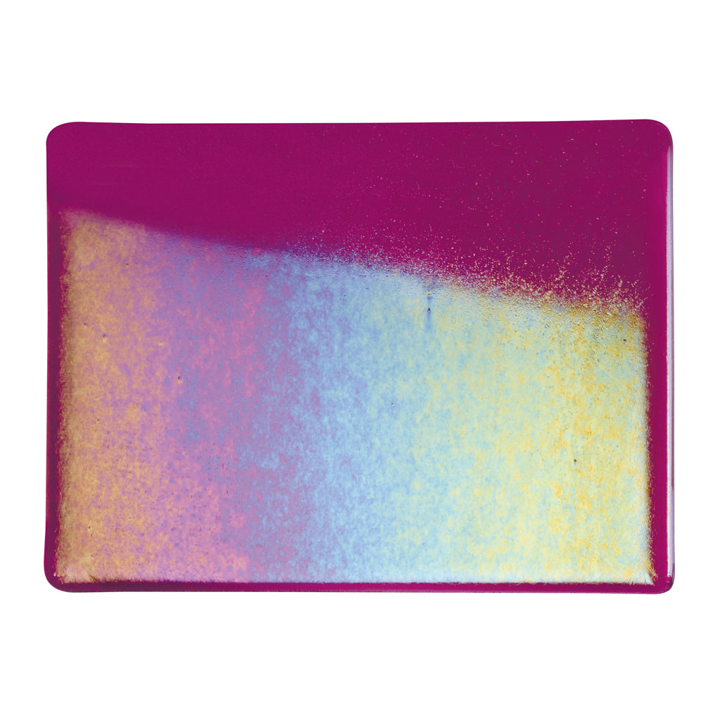 Large Sheet Glass - 1332-31 Fuchsia Iridescent Rainbow* - Transparent