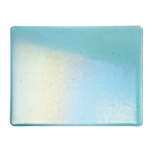 Large Sheet Glass - Light Aquamarine Blue Iridescent Rainbow - Transparent