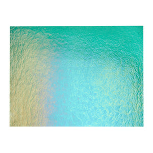 Sheet Glass - 1417-31 Emerald Green Iridescent Rainbow - Transparent