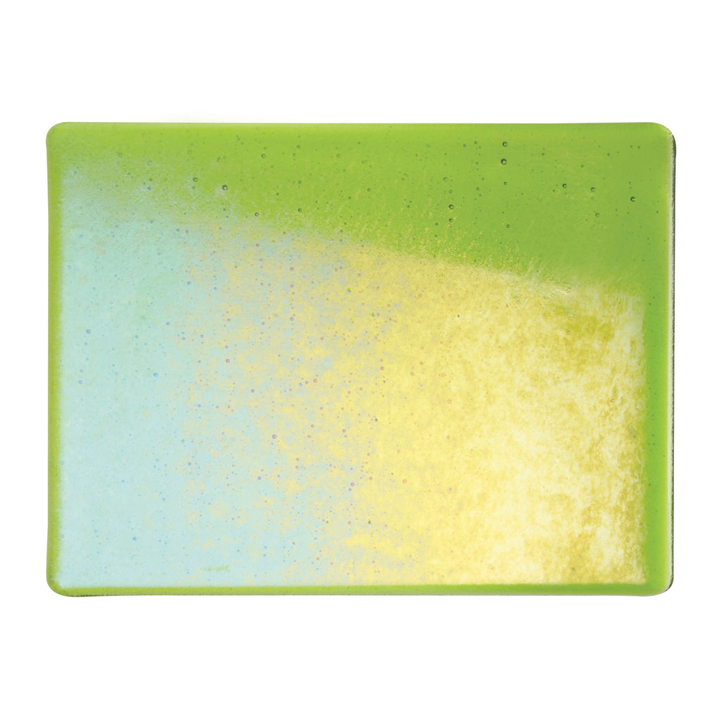 Sheet Glass - 1426-31 Spring Green Iridescent Rainbow - Transparent