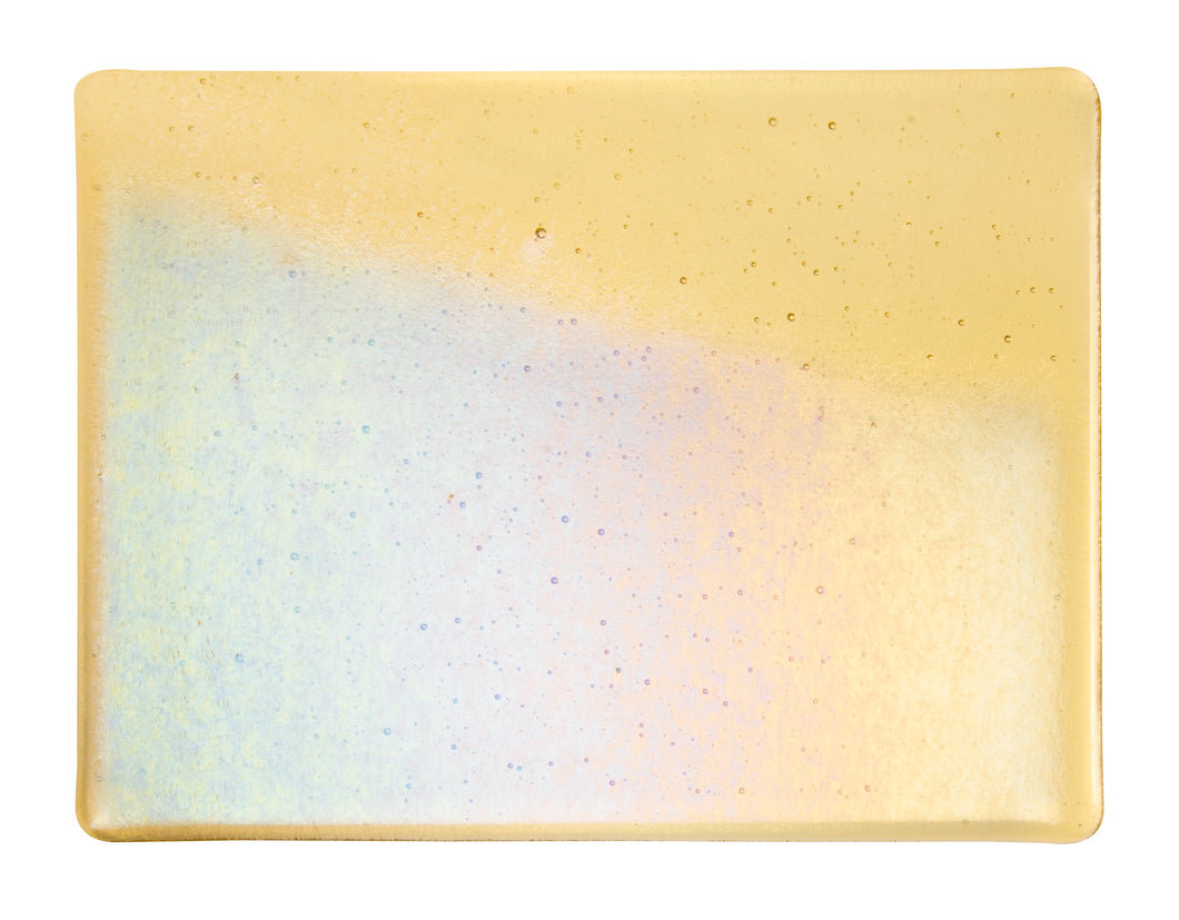 Large Sheet Glass - 1437-31 Light Amber Iridescent Rainbow - Transparent