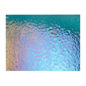 Large Sheet Glass - Sea Blue Iridescent Rainbow - Transparent