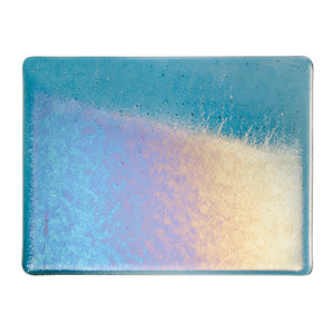 Sheet Glass - 1444-31 Sea Blue Iridescent Rainbow - Transparent