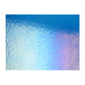 Large Sheet Glass - 1464-31 True Blue Iridescent Rainbow - Transparent