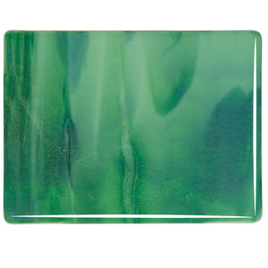 Large Sheet Glass - Mint Opal, Deep Forest Green - Streaky