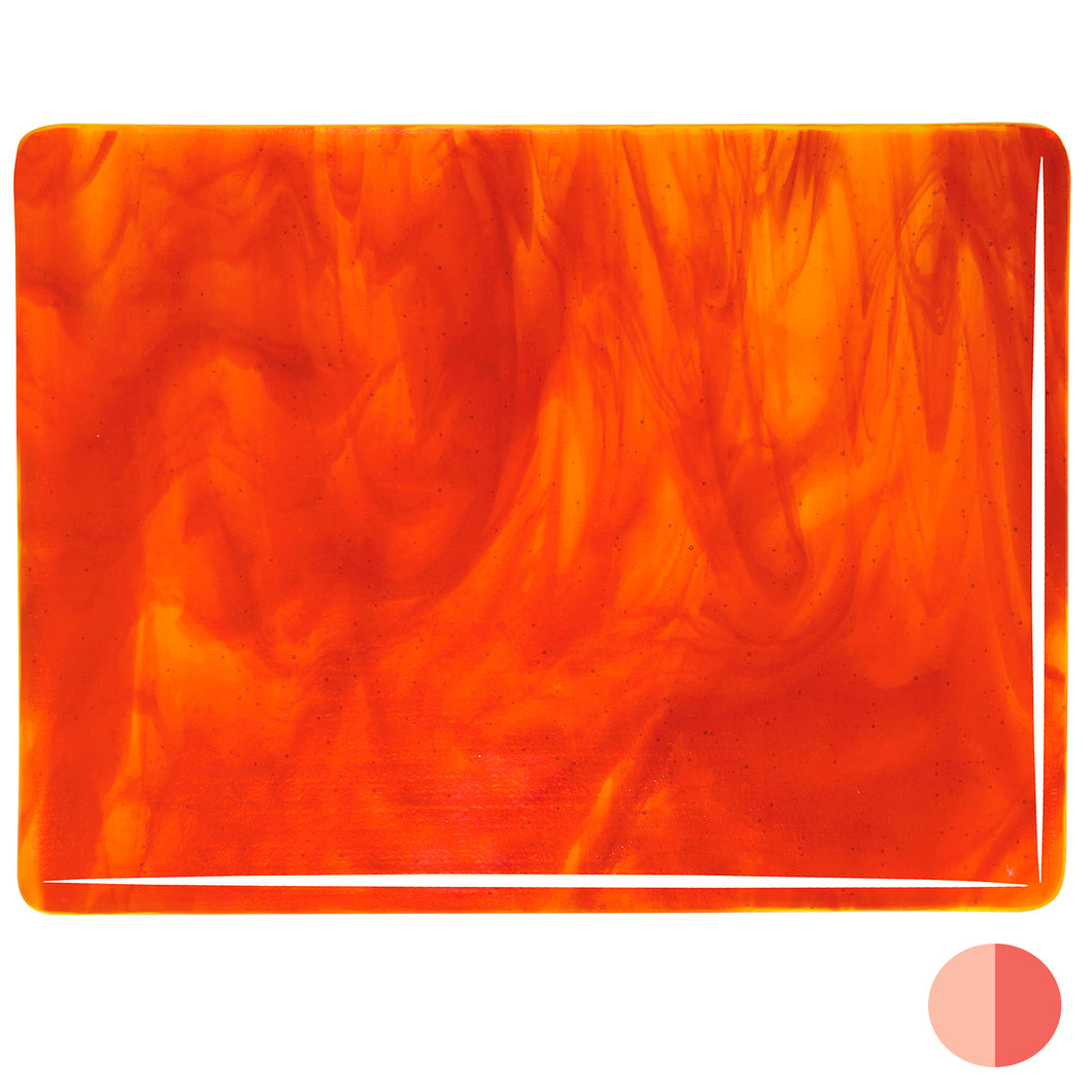 Large Sheet Glass - 2125 Yellow, Red* - Streaky