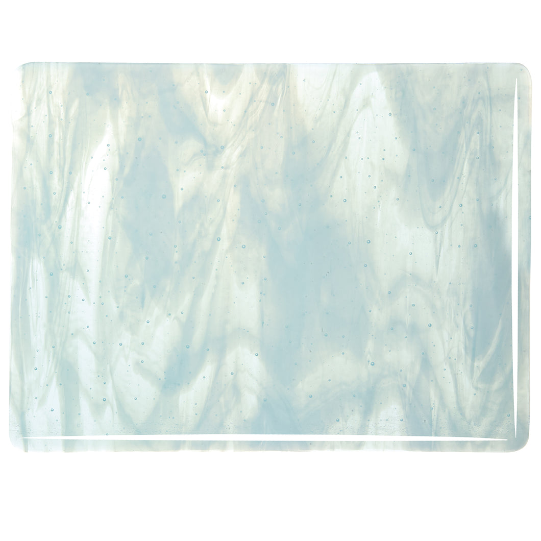 Sheet Glass - 2218 Aqua Blue Tint, White - Streaky
