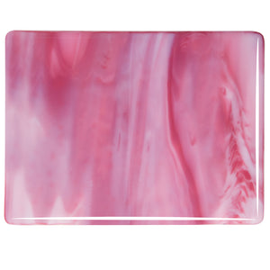 Sheet Glass - White, Pink Opal - Streaky