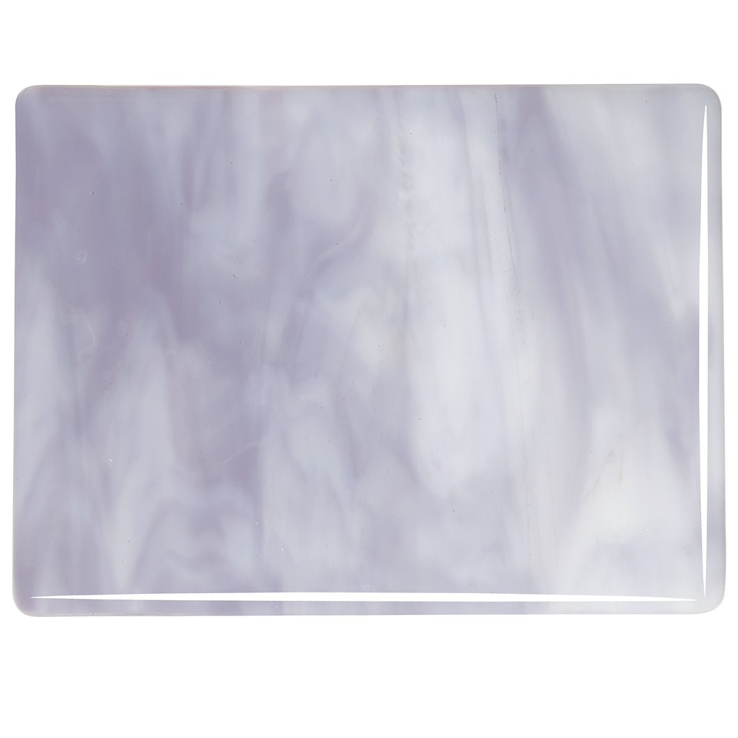 Sheet Glass - White, Lavender Blue Opal - Streaky