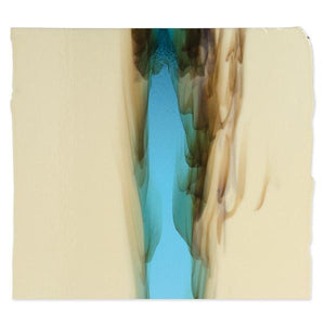 Large Sheet Glass - 2537 French Vanilla, Light Turquoise - Cascade