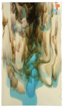 Load image into Gallery viewer, Large Sheet Glass - 2537 French Vanilla, Light Turquoise - Infusion
