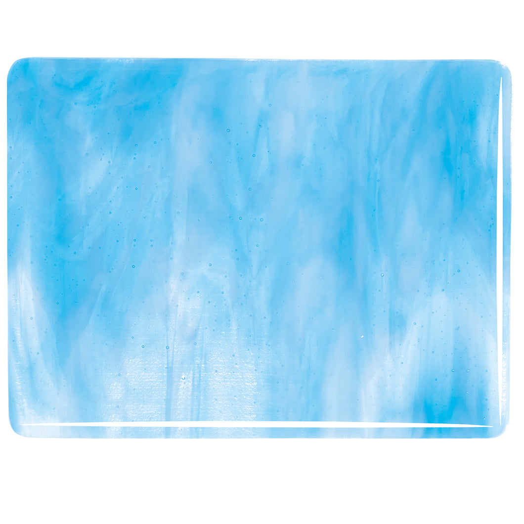 Sheet Glass - Clear, Turquoise Blue, White - Streaky