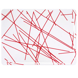 Large Sheet Glass - 4424 Red on Clear - Chopstix