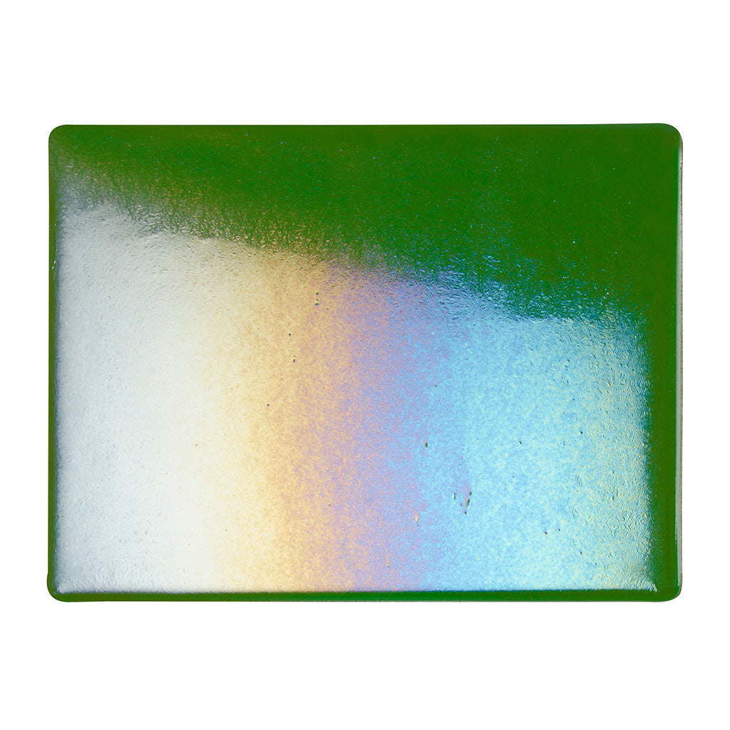 Thin Sheet Glass - 1112-51 Aventurine Green Iridescent Rainbow - Transparent