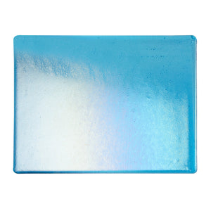 Thin Sheet Glass - Turquoise Iridescent Rainbow - Transparent
