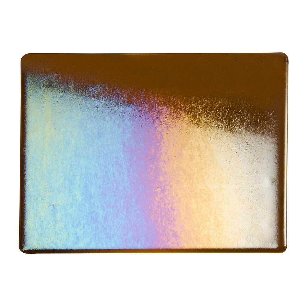 Thin Sheet Glass - Sienna* Iridescent Rainbow - Transparent