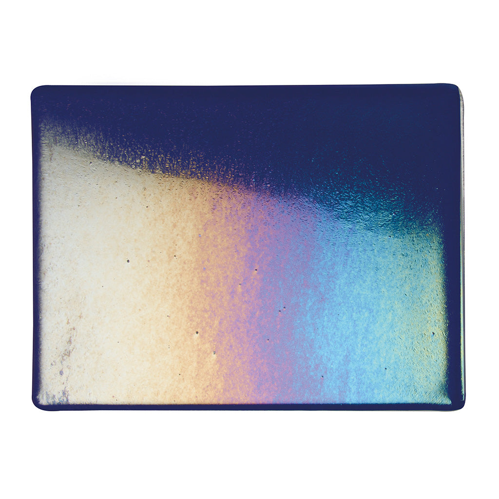 Thin Sheet Glass - Aventurine Blue Iridescent Rainbow - Transparent
