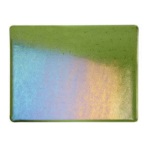 Thin Sheet Glass - Olive Green Iridescent Rainbow - Transparent
