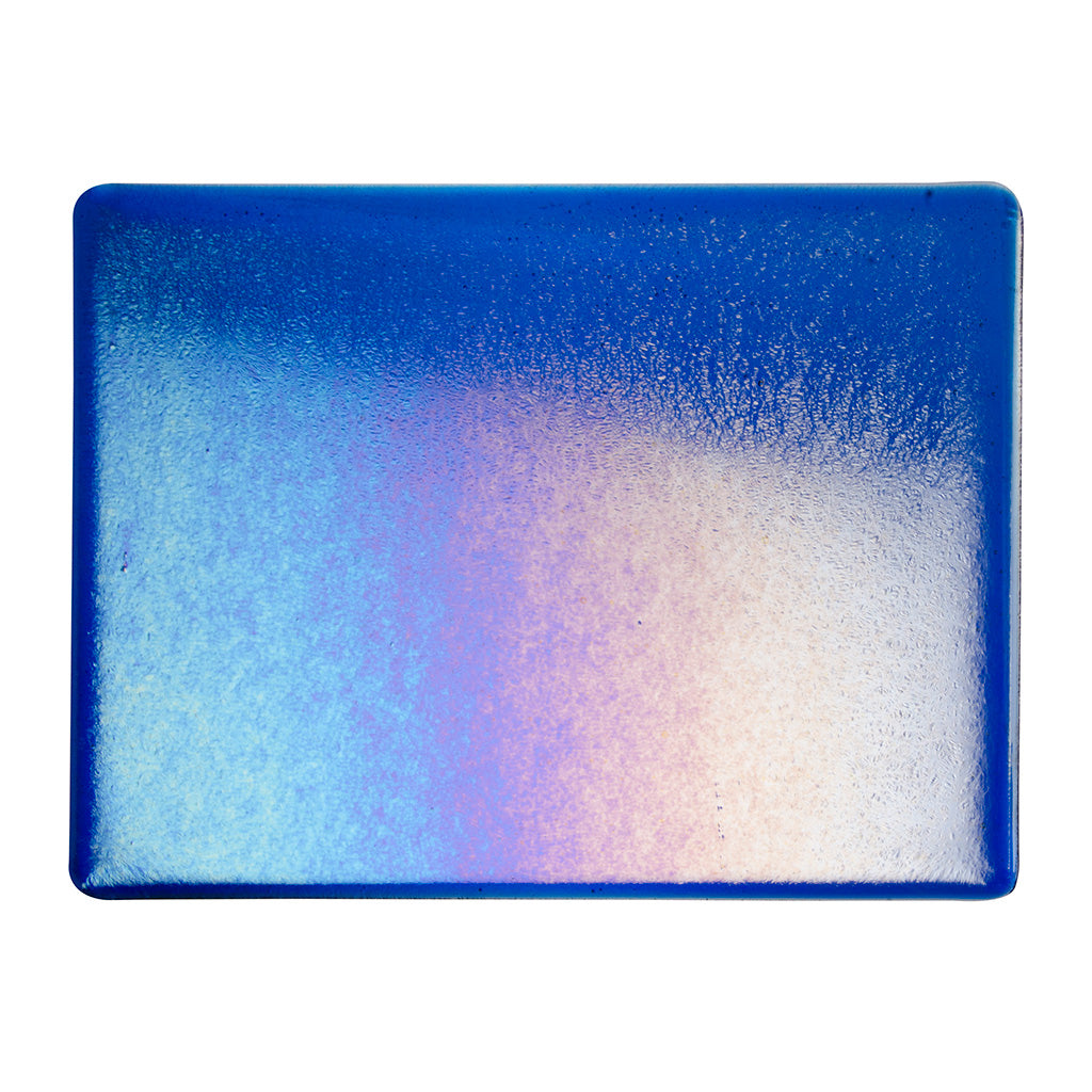 Thin Sheet Glass - Caribbean Blue Iridescent Rainbow - Transparent
