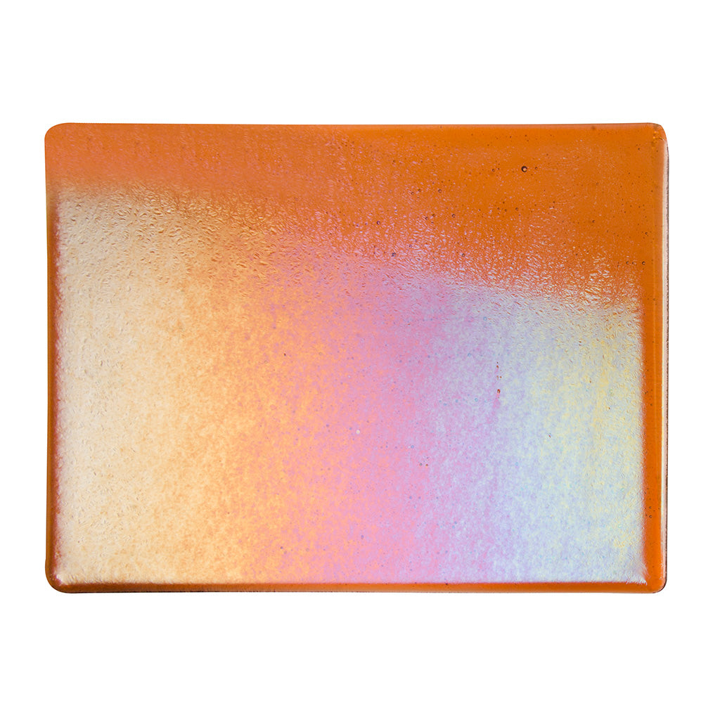 Thin Sheet Glass - 1305-51 Sunset Coral* Iridescent Rainbow - Transparent