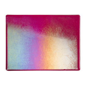 Thin Sheet Glass - Cranberry Pink* Iridescent Rainbow - Transparent