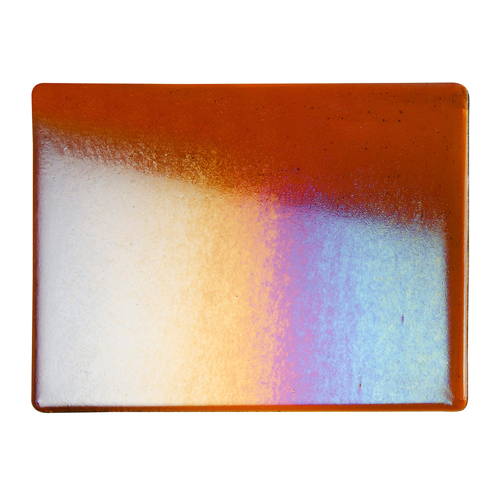 Thin Sheet Glass - Carnelian* Iridescent Rainbow - Transparent