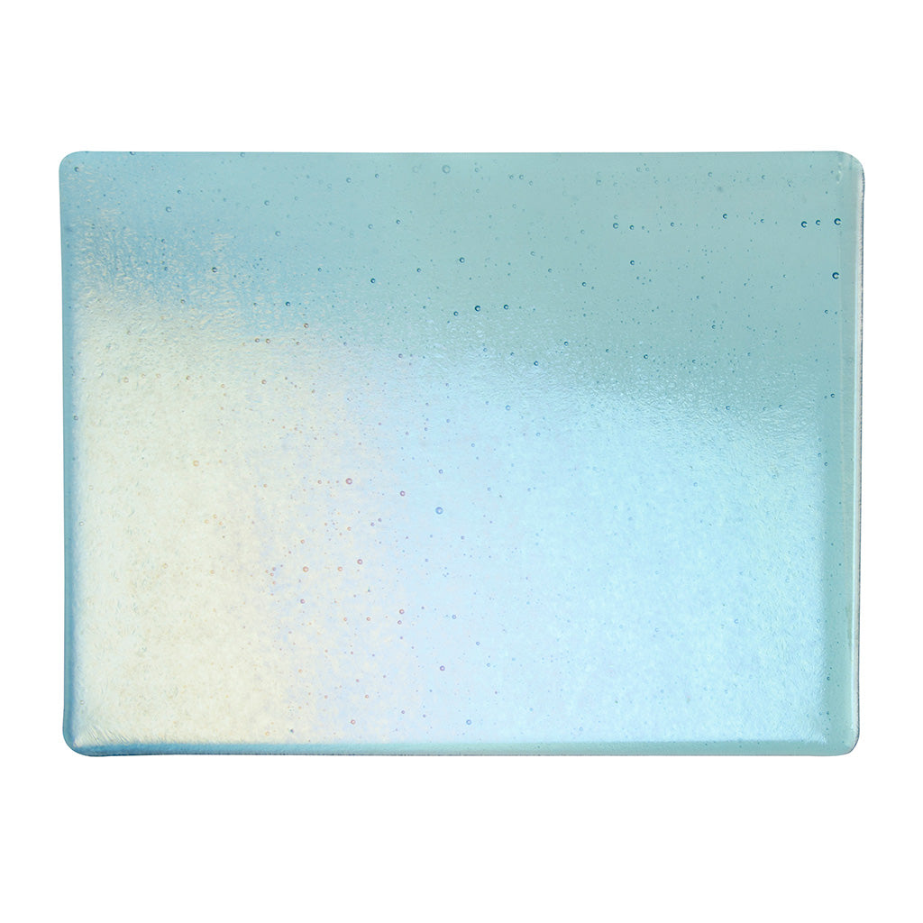 Thin Sheet Glass - 1408-51 Light Aquamarine Blue Iridescent Rainbow - Transparent