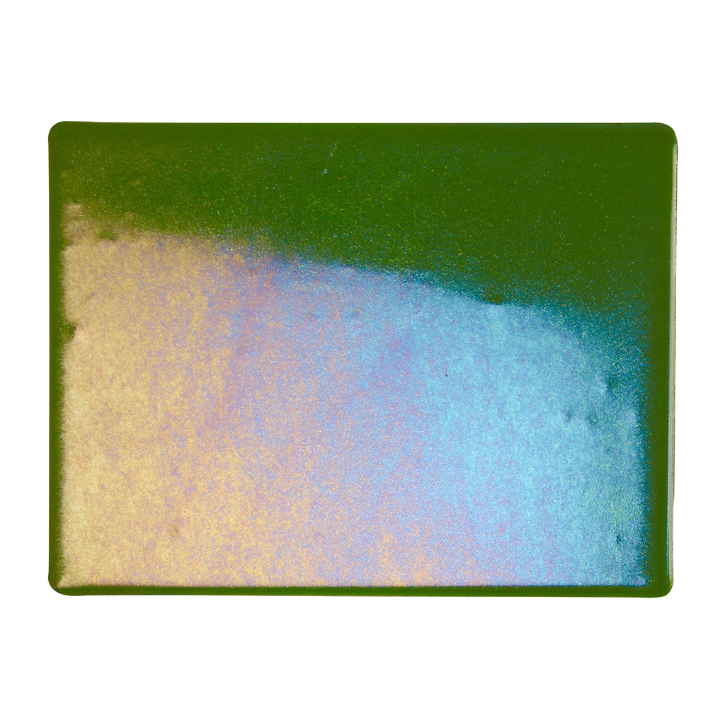 Thin Sheet Glass - 1412-51 Light Aventurine Green Iridescent Rainbow - Transparent