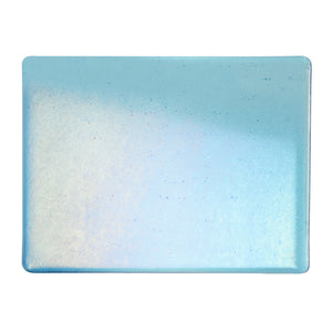 Thin Sheet Glass - 1416-51 Light Turquoise Blue Iridescent Rainbow - Transparent