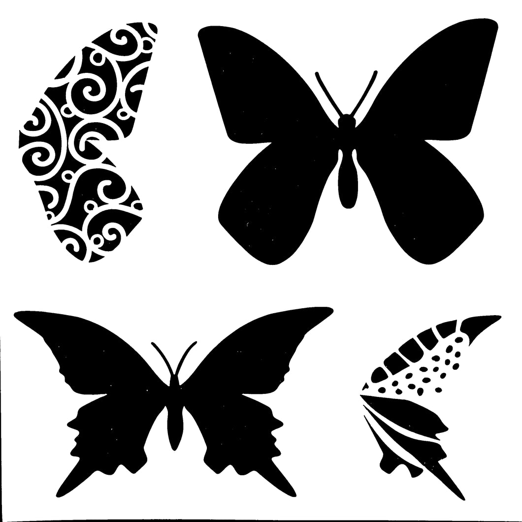 Stencil - Layered Butterflies
