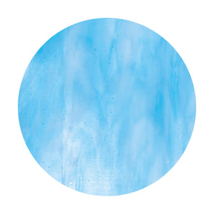 Pre-Cut - 3116 Clear, Turquoise, White - Streaky