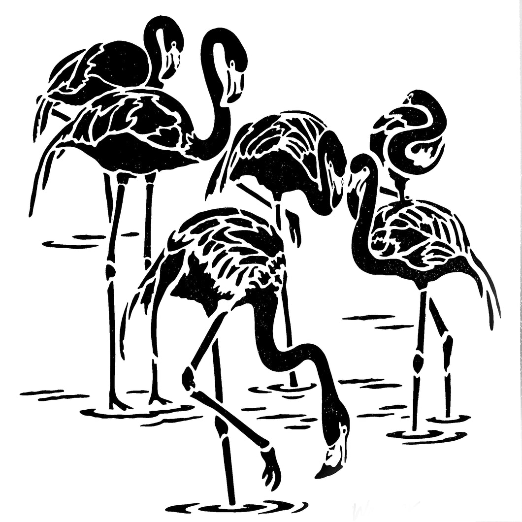Stencil - Flamingos