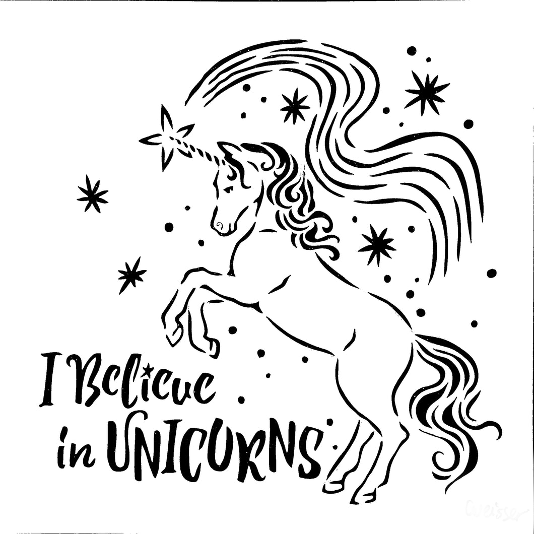 Stencil - I Believe in Unicorns